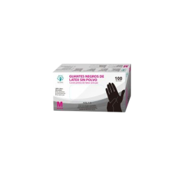 Guantes Látex Negro Sin Polvo (100u) | Nitro Tattoo Supplies