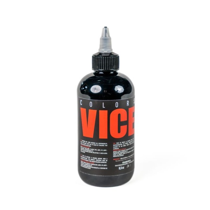 Vicious Black 8.5oz Vice Colors | Negro Intenso Profesional | Nitro Tattoo Supplies