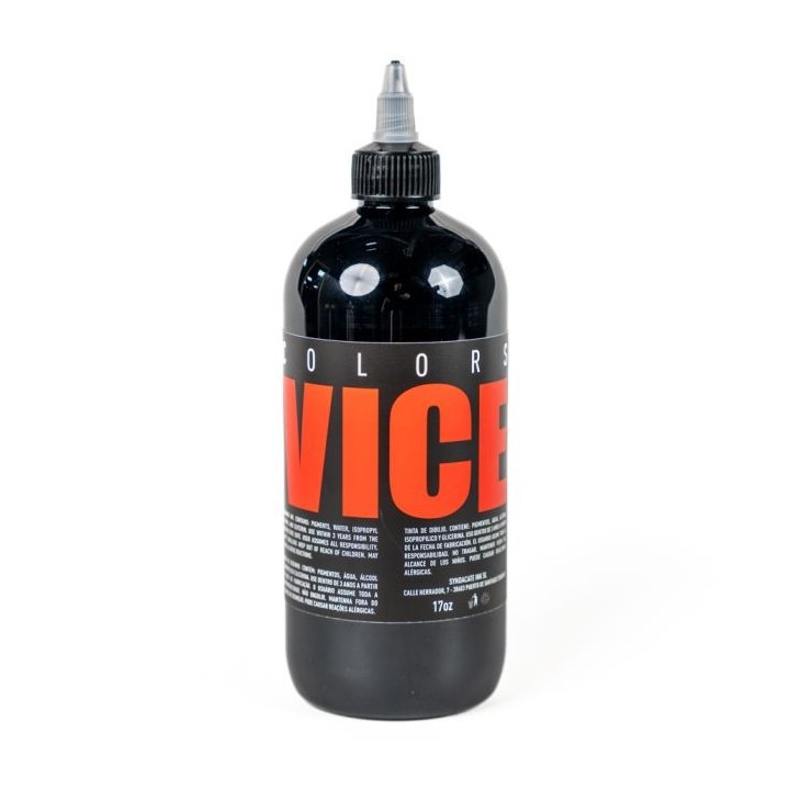 Vicious Black 17oz Vice Colors | Negro Intenso Profesional | Nitro Tattoo Supplies