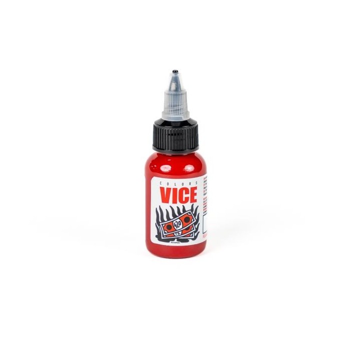 Criminal Red 1oz Vice Colors | Pigmento Rojo Intenso | Nitro Tattoo Supplies