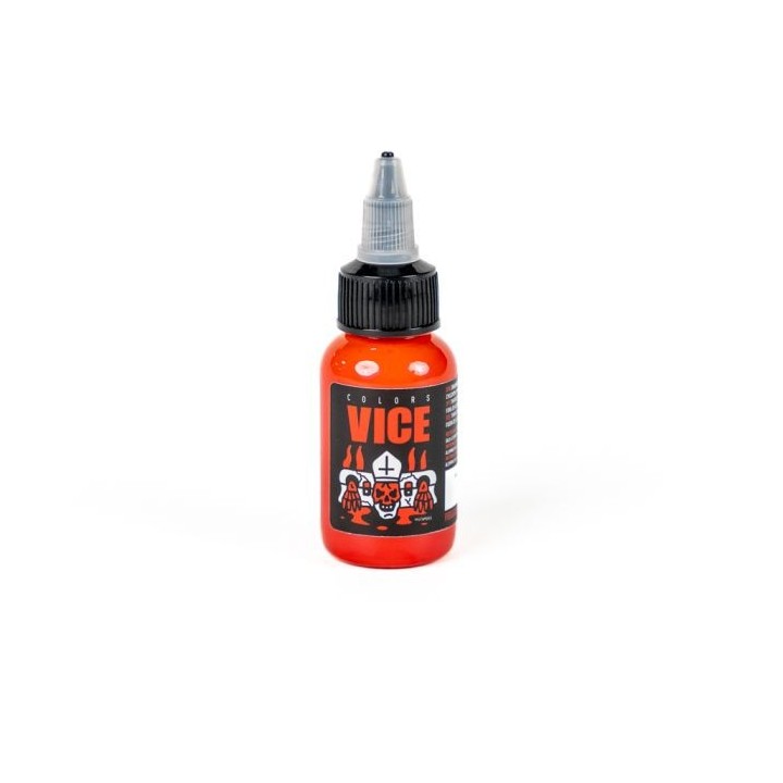 Burning Red 1oz Vice Colors | Pigmento Rojo Intenso | Nitro Tattoo Supplies