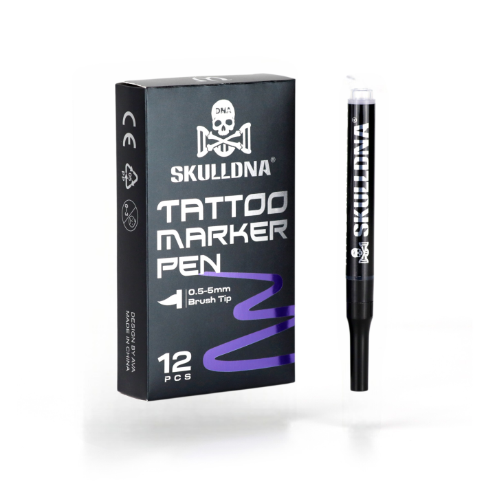 SKULLDNA Tattoo Marker Pen | Rotulador Profesional para Piel Tattoo | Nitro Tattoo Supplies