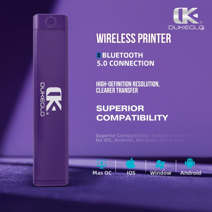 Impresora DK DukeGlo H2 | Portátil Bluetooth/USB 203 DPI para Tatuaje