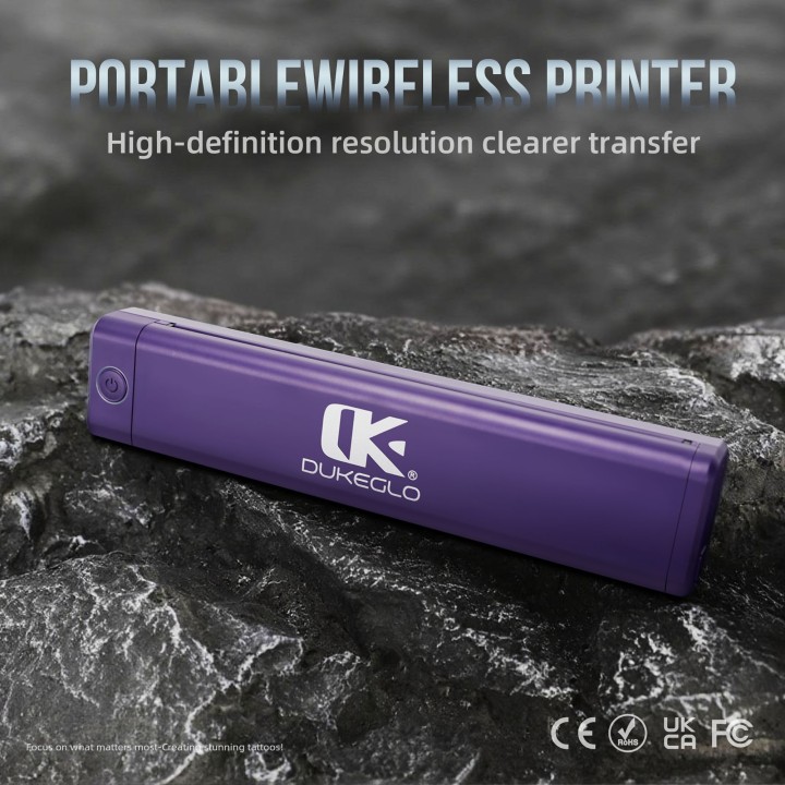 Impresora DK DukeGlo H2 | Portátil Bluetooth/USB 203 DPI para Tatuaje