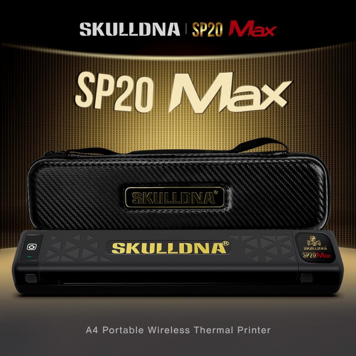 SKULLDNA SP20 MAX | Impresora Portátil con Pantalla Táctil 203 DPI