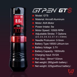 AVA GTS Pen Multistroke | Máquina de Tatuar Inalámbrica 7 Strokes