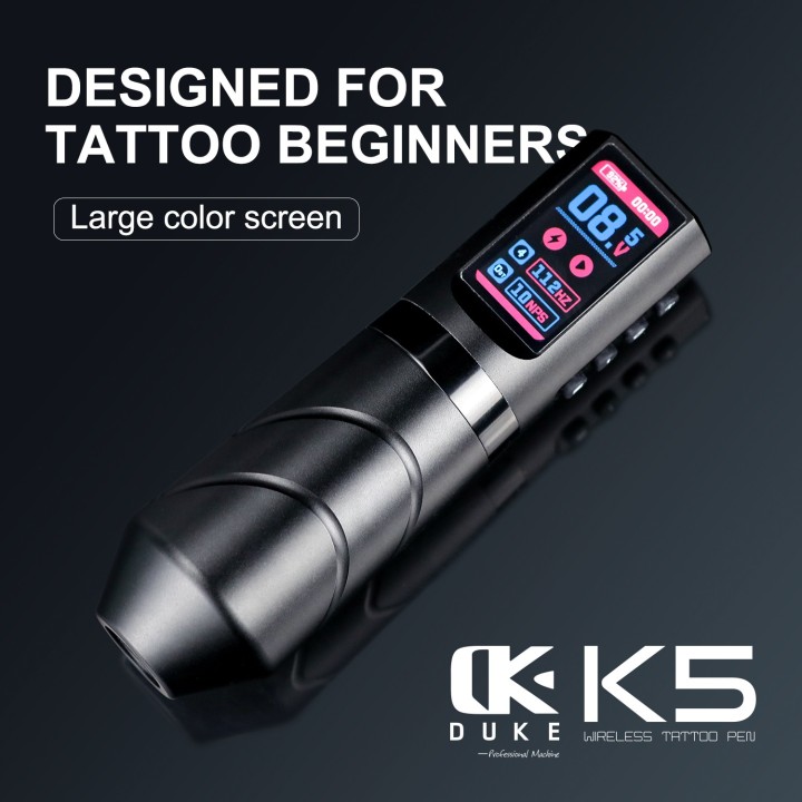 DUKEGLO K5 | Máquina de Tatuar Inalámbrica 4.0 mm Profesional