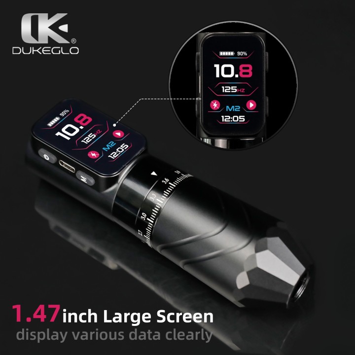 DUKEGLO K7 | Máquina de Tatuar Inalámbrica 7 Strokes 10.000 RPM
