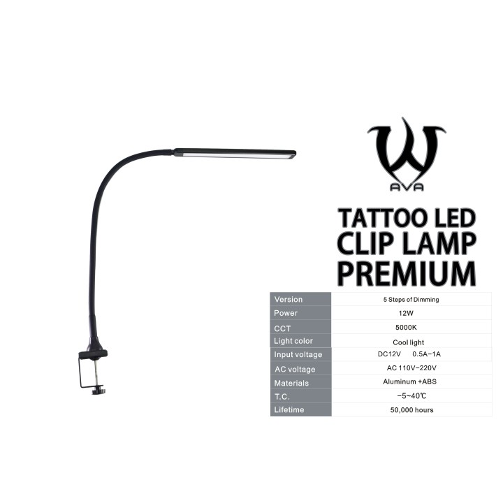 Lámpara LED Portátil con Clip | Iluminación para Tattoo