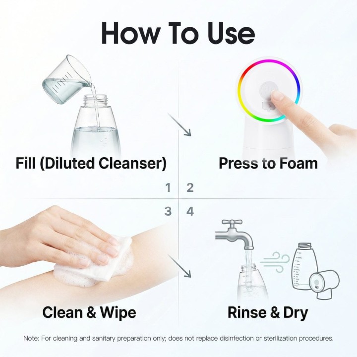 Dosificador Automático de Jabón 650ml | Sensor Sin Contacto