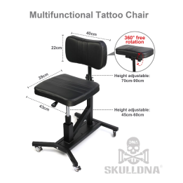 Taburete Hidráulico con Apoyabrazos | Silla Tattoo Profesional
