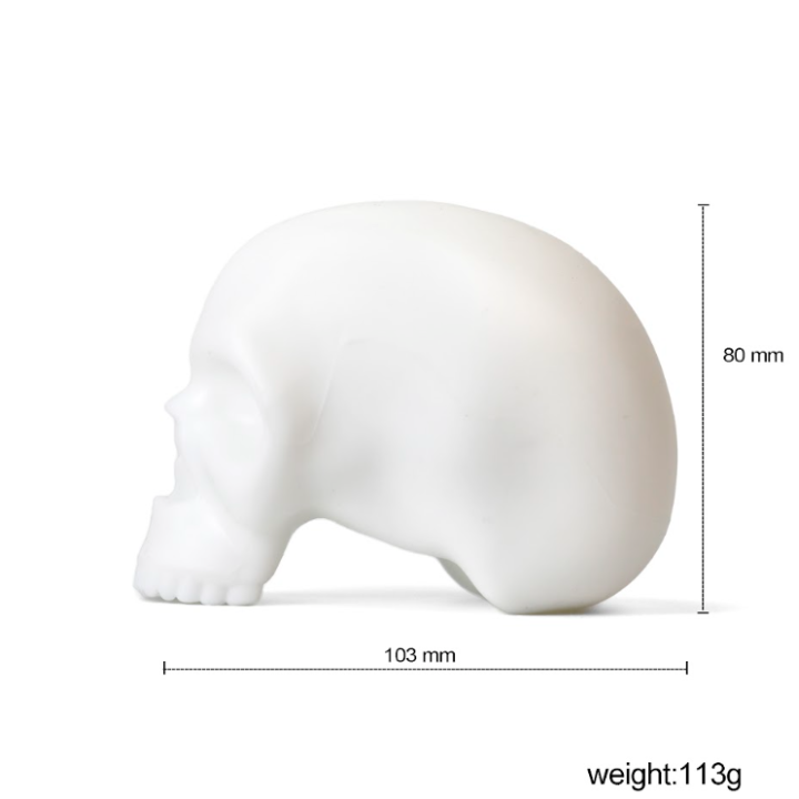 Calavera de Piel Sintética para Tatuaje 80x67 mm