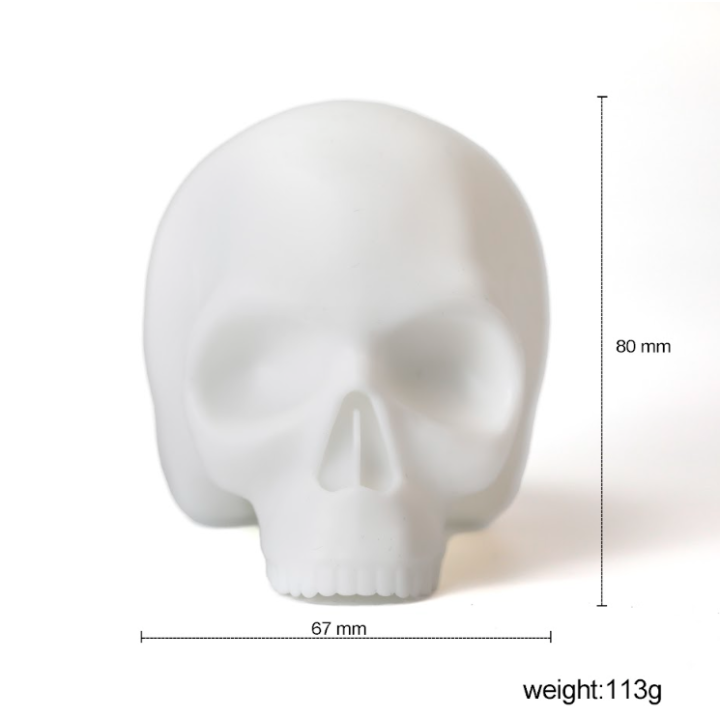 Calavera de Piel Sintética para Tatuaje 80x67 mm