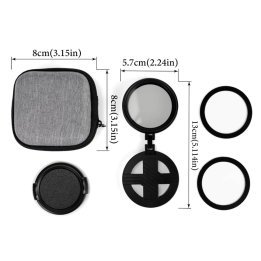 Lente Polarizada Magnética 52mm para Móvil | Tatuaje